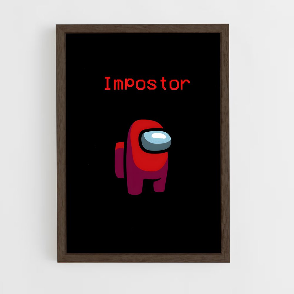 Poster Impostor Noir – affiche Among us (vue 5)
